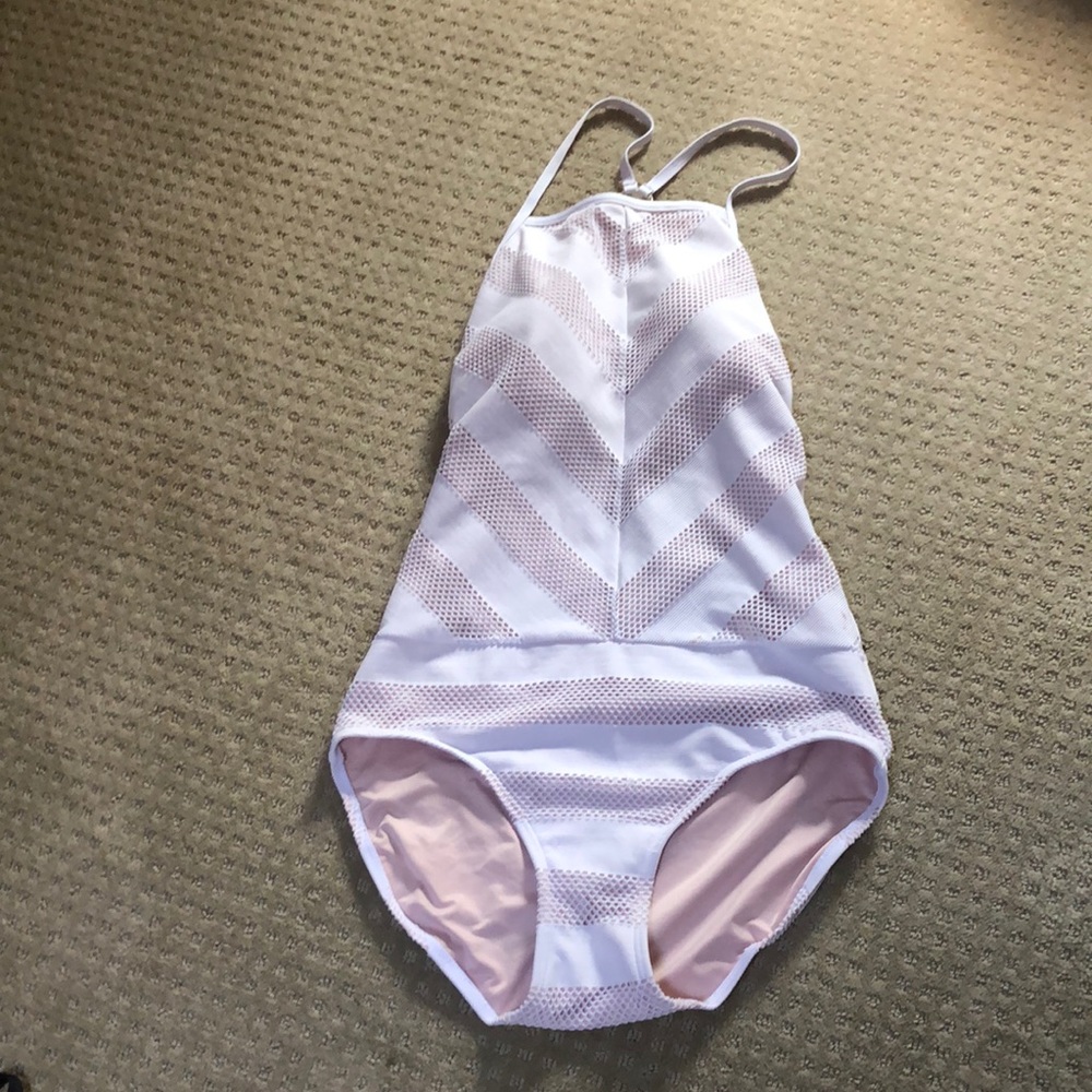 CALVIN KLEIN swim suit mesh white size 10 or large